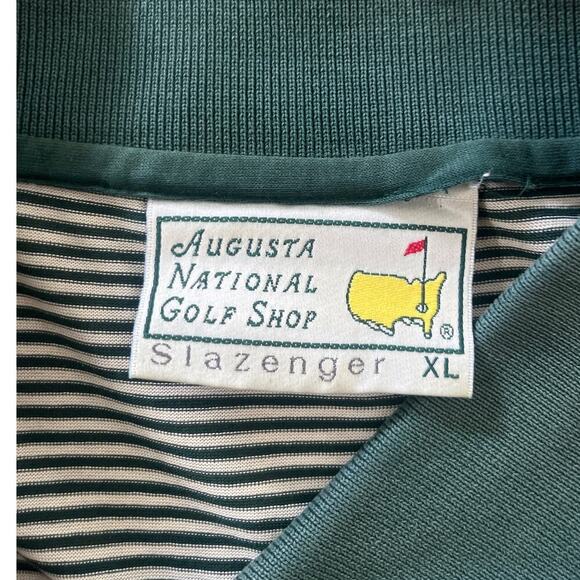 Vintage Augusta National Golf Shop Slazenger Polo Shirt XL Green Stripe Masters‎ - Picture 3 of 8